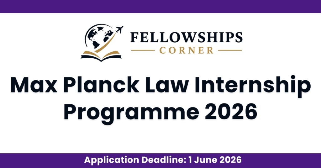Max Planck Law Internship Programme 2026