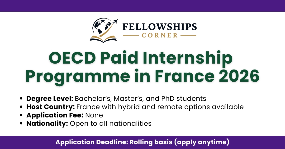 OECD Paid Internship Programme in France 2026