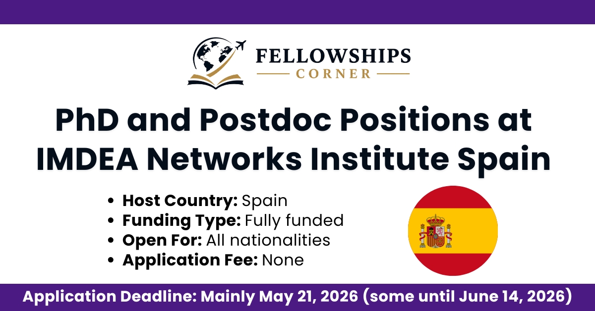 PhD and Postdoc Positions at IMDEA Networks Institute Spain