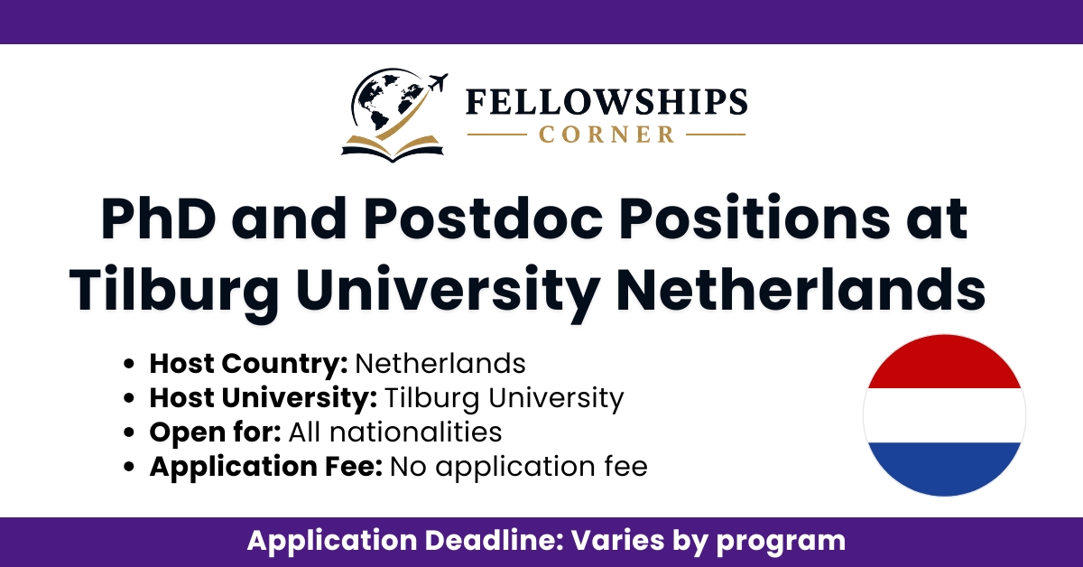 PhD and Postdoc Positions at Tilburg University Netherlands