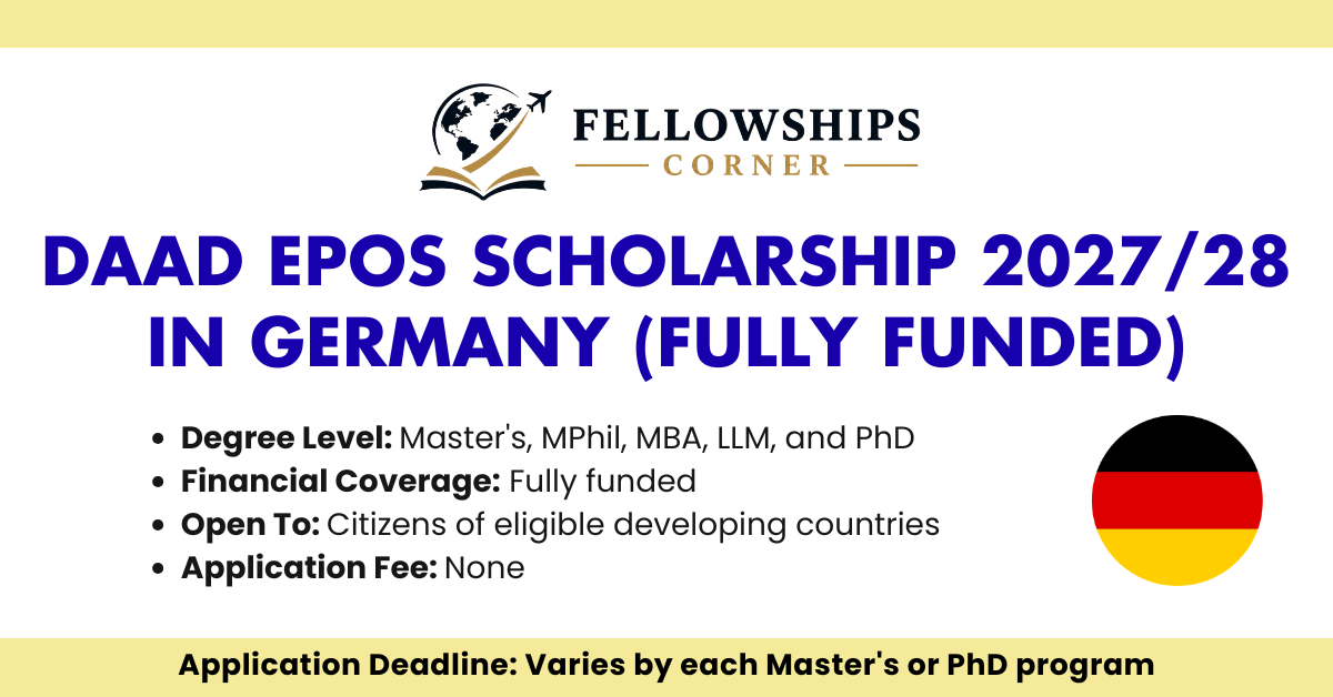 DAAD EPOS Scholarship 2027/28 in Germany (Fully Funded)