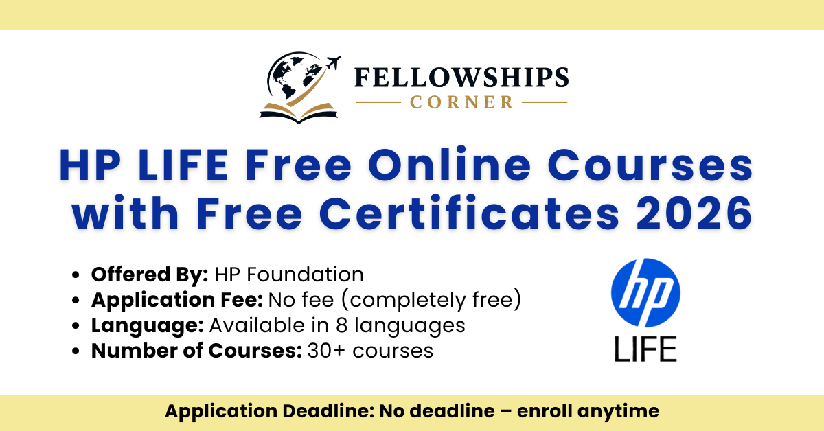 HP LIFE Free Online Courses with Free Certificates 2026