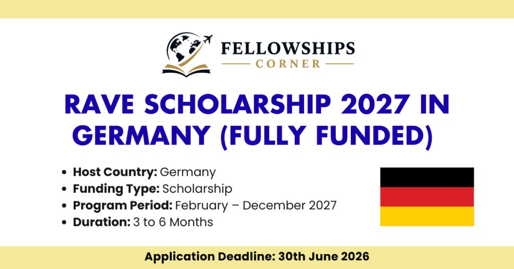RAVE Scholarship 2027 in Germany (Fully Funded) Complete Guide