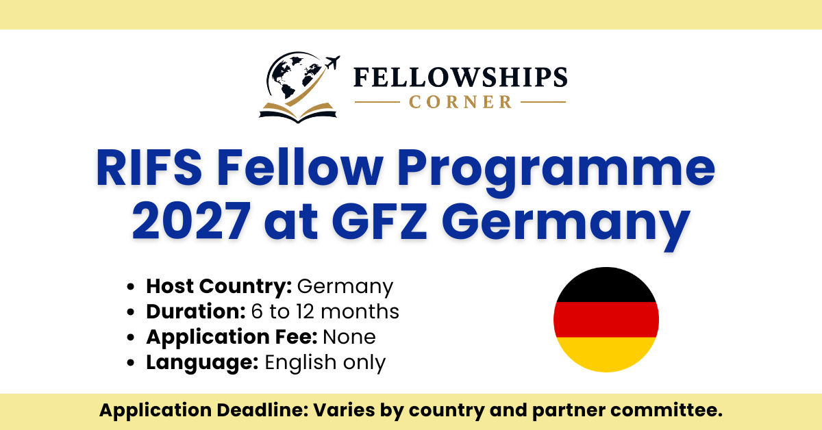 RIFS Fellow Programme 2027 at GFZ Germany