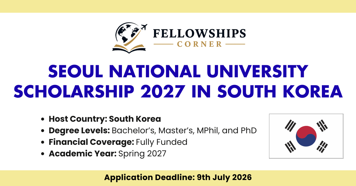 Seoul National University Scholarship 2027 in South Korea