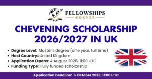 Chevening Scholarship 2026/2027