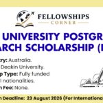 Deakin University Postgraduate Research Scholarship (DUPR)