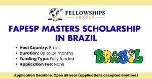 FAPESP Masters Scholarship in Brazil