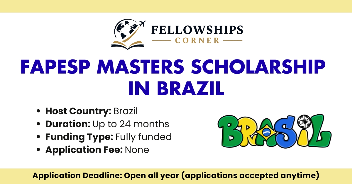 FAPESP Masters Scholarship in Brazil