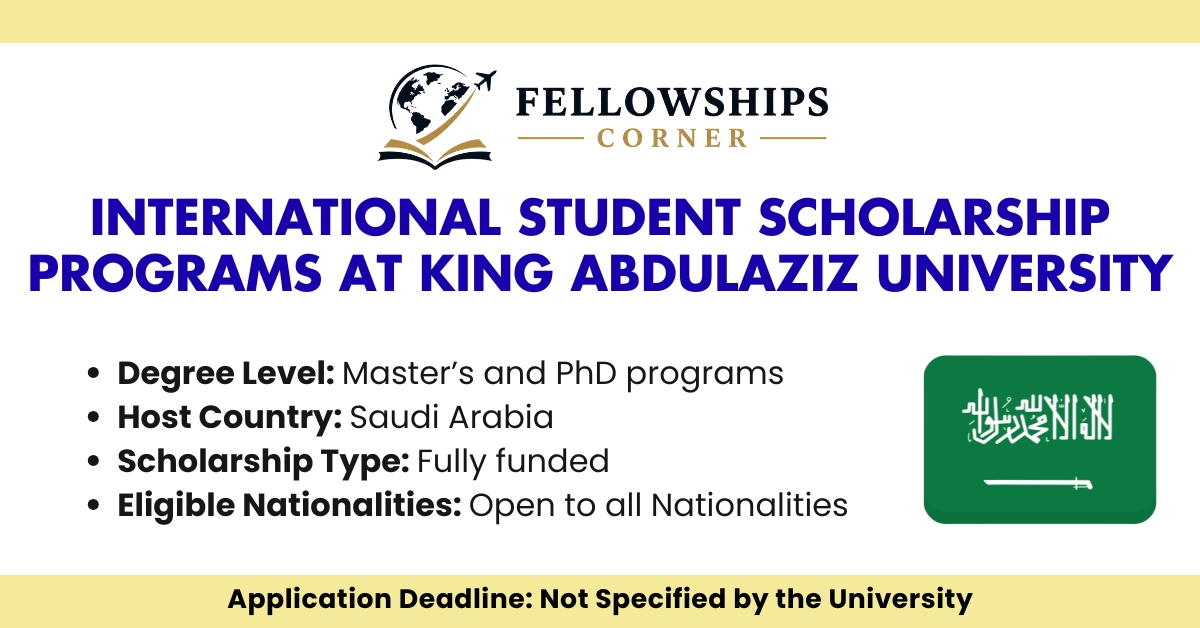 International Student Scholarship Programs at King Abdulaziz University