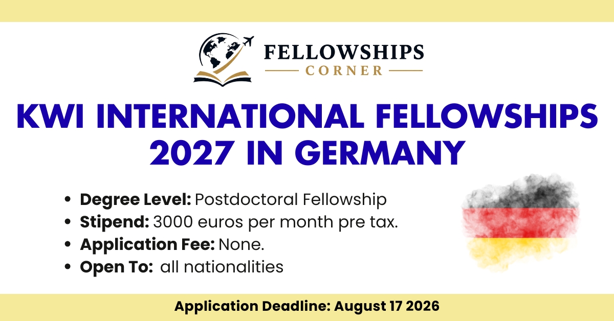 KWI International Fellowships 2027 in Germany