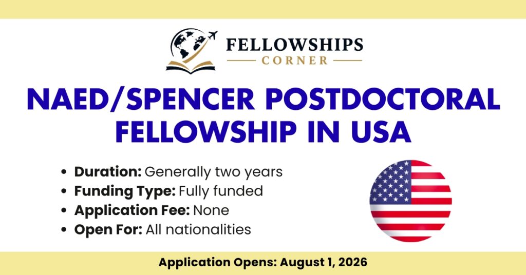 NAEd/Spencer Postdoctoral Fellowship in USA