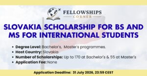 Slovakia Scholarship for BS and MS for International Students
