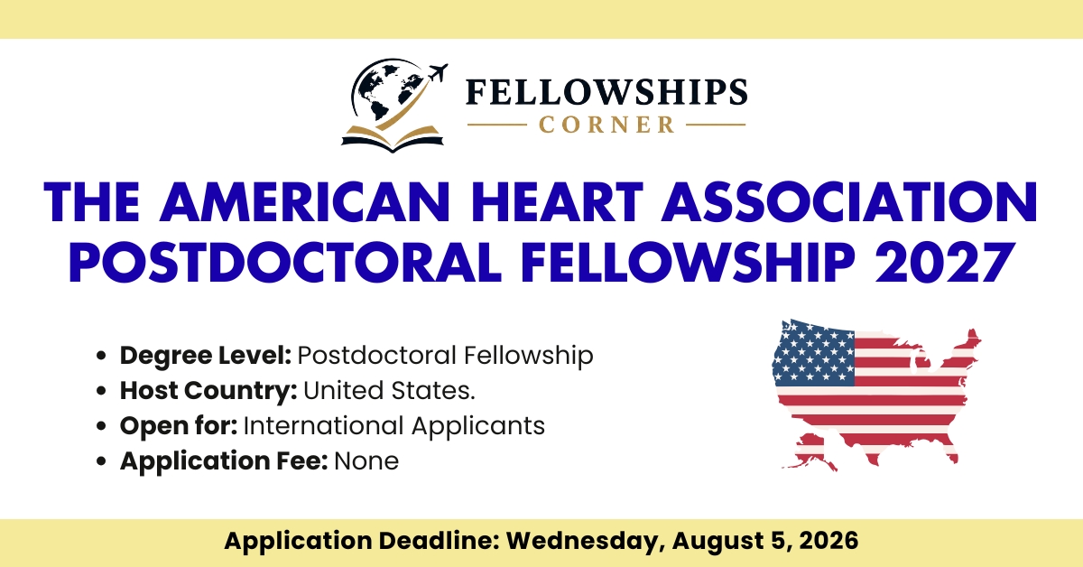 The American Heart Association Postdoctoral Fellowship 2027