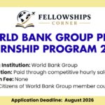 The World Bank Group Pioneers Internship Program 2026