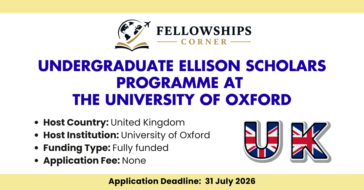 Undergraduate Ellison Scholars Programme at the University of Oxford