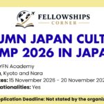 Autumn Japan Culture Camp 2026 in Japan (Scholarship and Self Funded Places)
