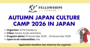 Autumn Japan Culture Camp 2026 in Japan