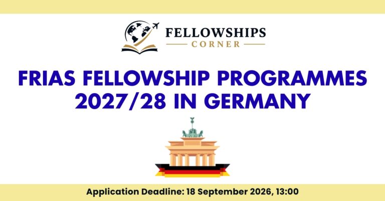 FRIAS Fellowship Programmes 2027/28 in Germany