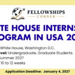 White House Internship Program  in USA 2027